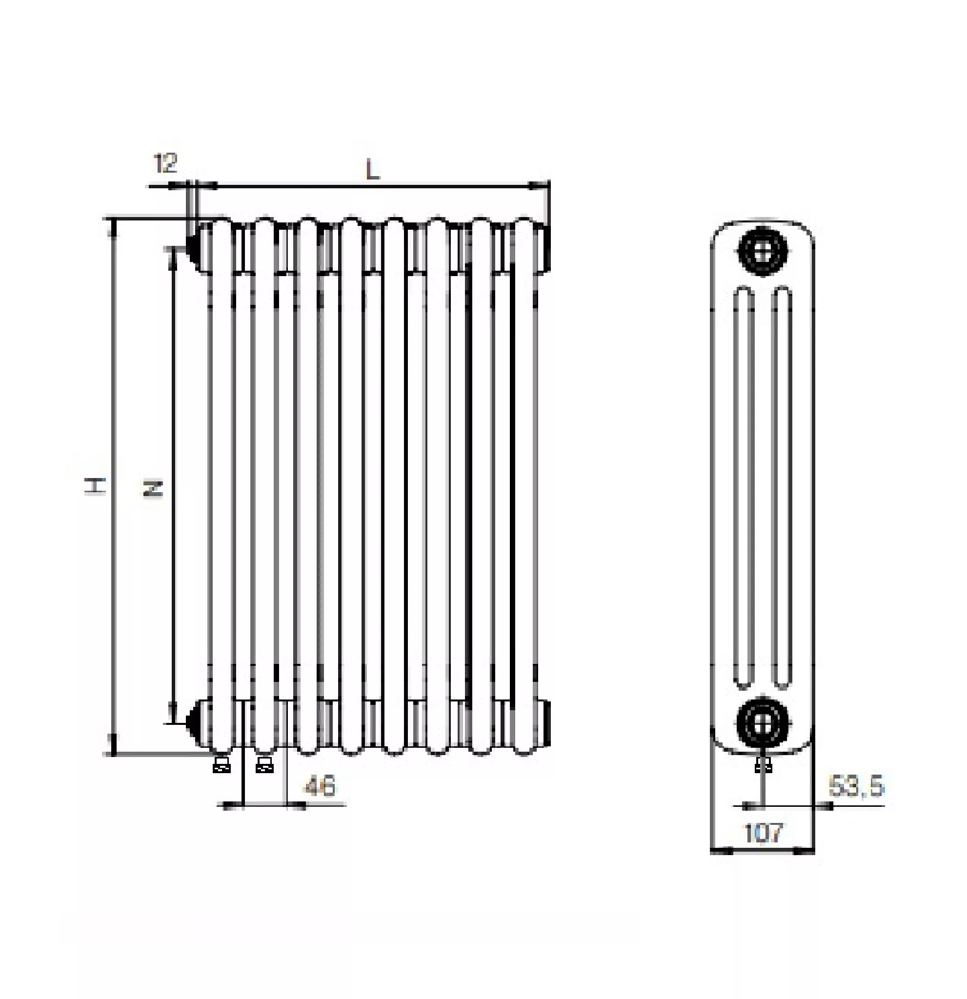 Rifar TUBOG VENTIL TUB 3180 6 секций (антрацит) Rifar TUBOG VENTIL TUB 3180 6 секций (антрацит)