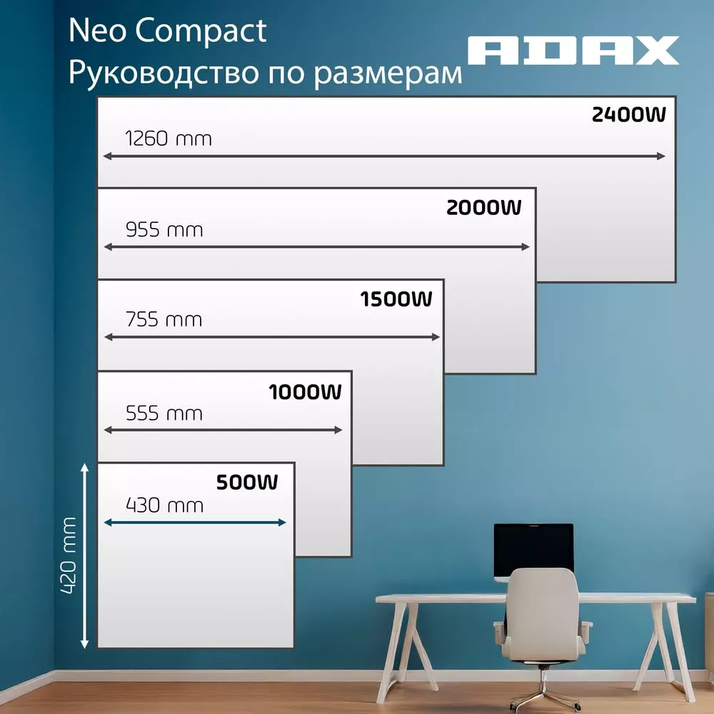 Adax NEO COMPACT 07 5KWT White WI-FI Adax NEO COMPACT 07 5KWT White WI-FI