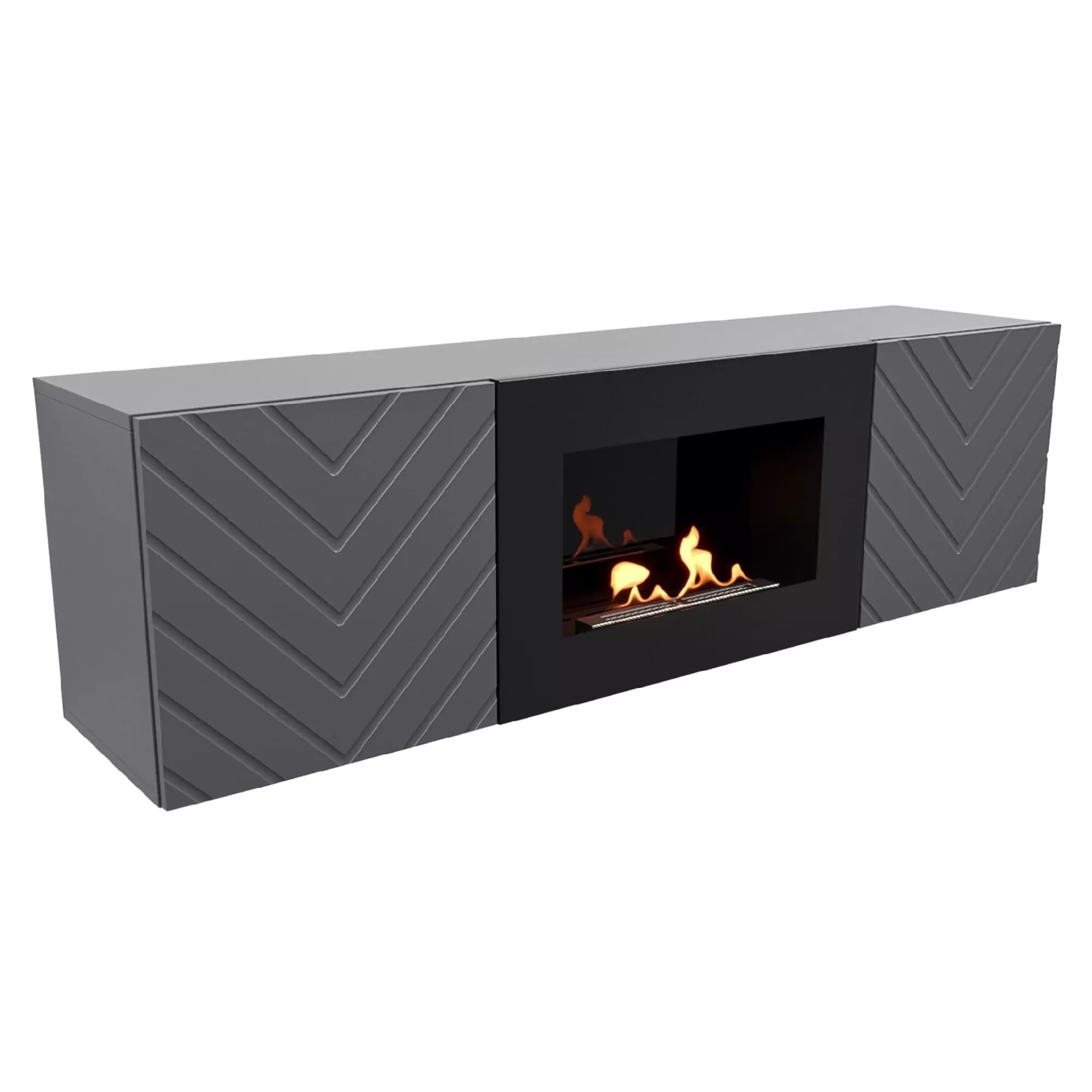 Firelight Тумба с биокамином BFP/P-1400V графит Firelight Тумба с биокамином BFP/P-1400V графит