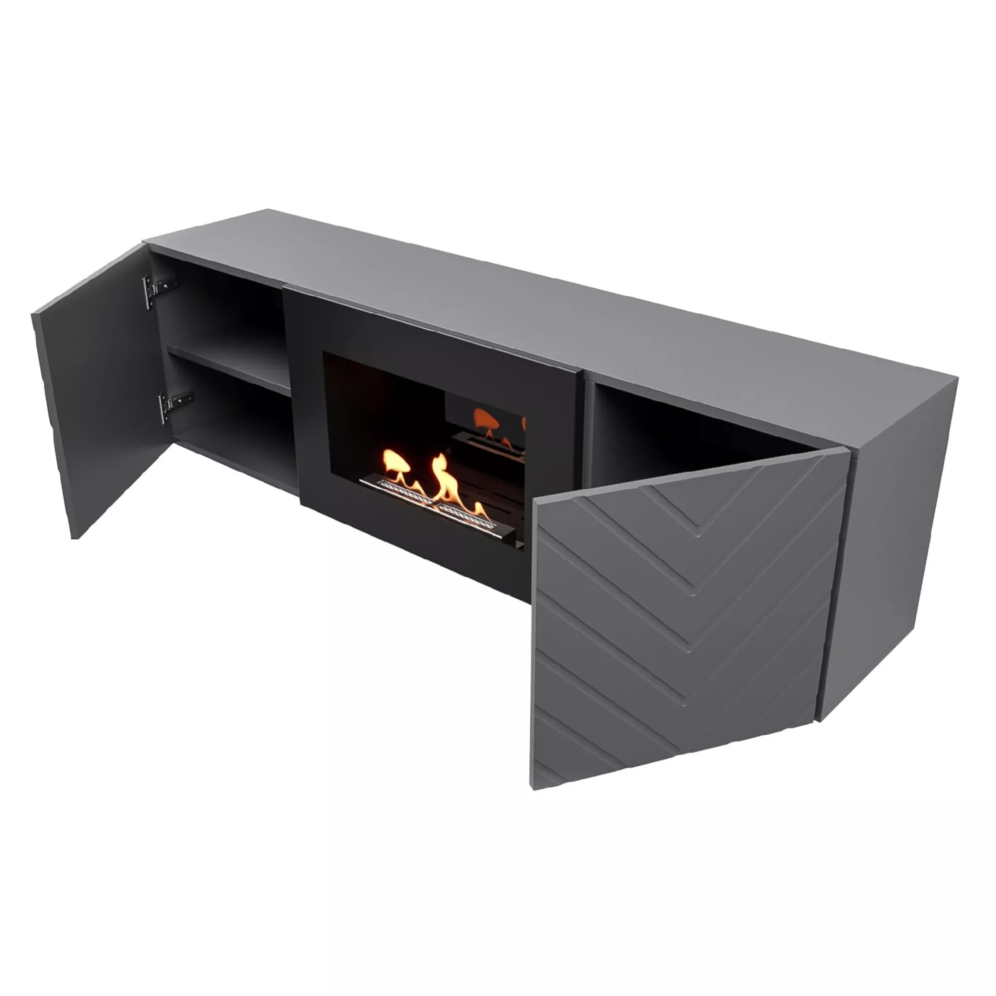 Firelight Тумба с биокамином BFP/P-1400V графит Firelight Тумба с биокамином BFP/P-1400V графит