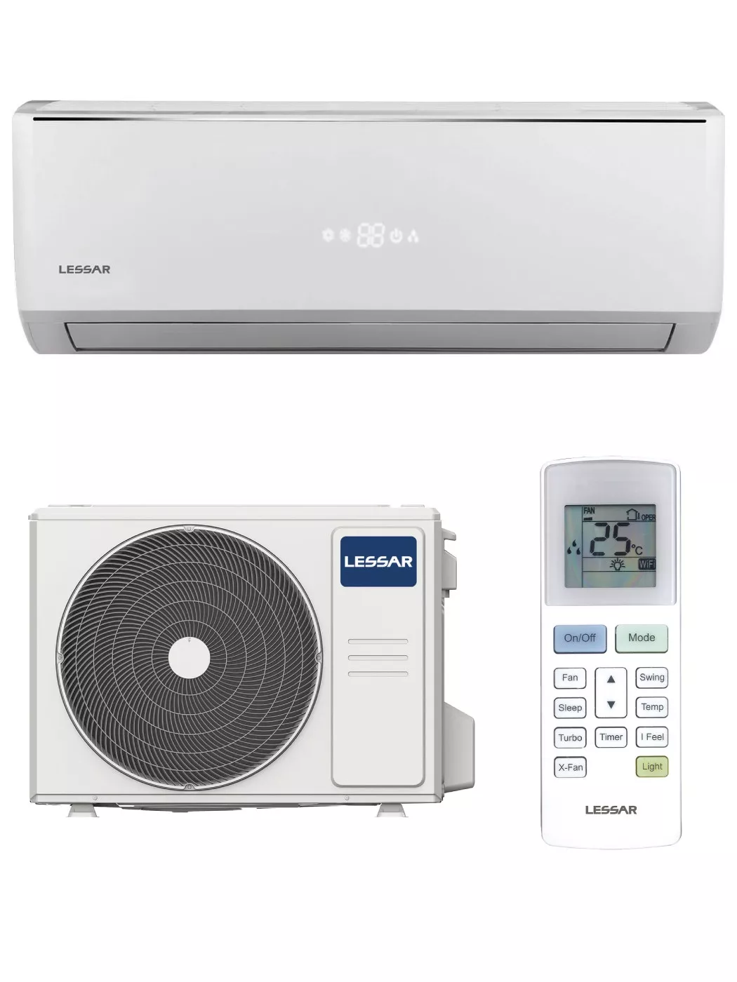 Lessar Кондиционер LESSAR LS-HE24KDE2/LU-HE24KDE2 серии Enigma inverter (комплект) Lessar Кондиционер LESSAR LS-HE24KDE2/LU-HE24KDE2 серии Enigma inverter (комплект)