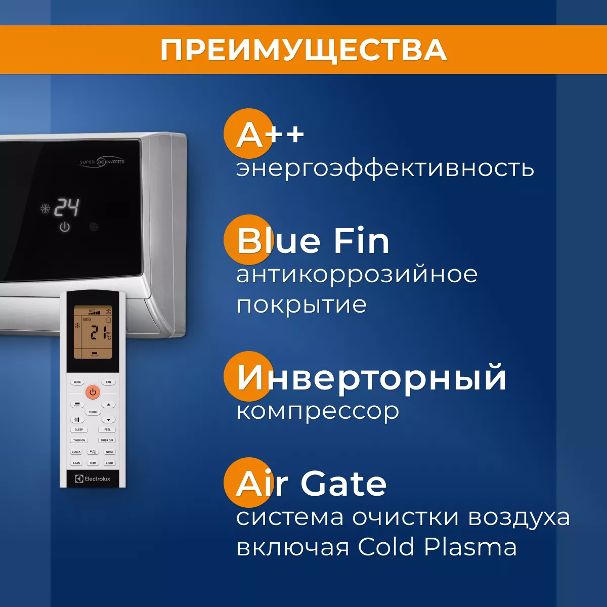 Electrolux EACS/I-24HG-BLACK2/N8 AIR GATE 2 Super DC Inverter Electrolux EACS/I-24HG-BLACK2/N8 AIR GATE 2 Super DC Inverter